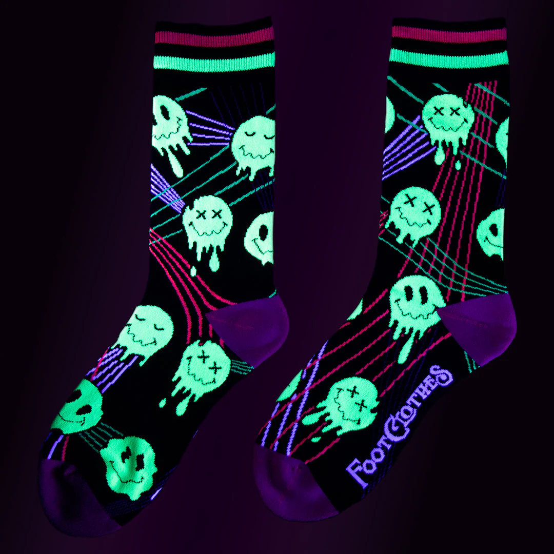 Laser BassFace Melt Supreme UV Reactive Crew Socks - Image 6
