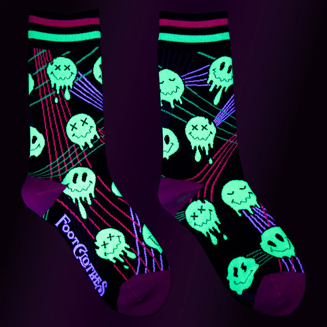 Laser BassFace Melt Supreme UV Reactive Crew Socks - Image 7