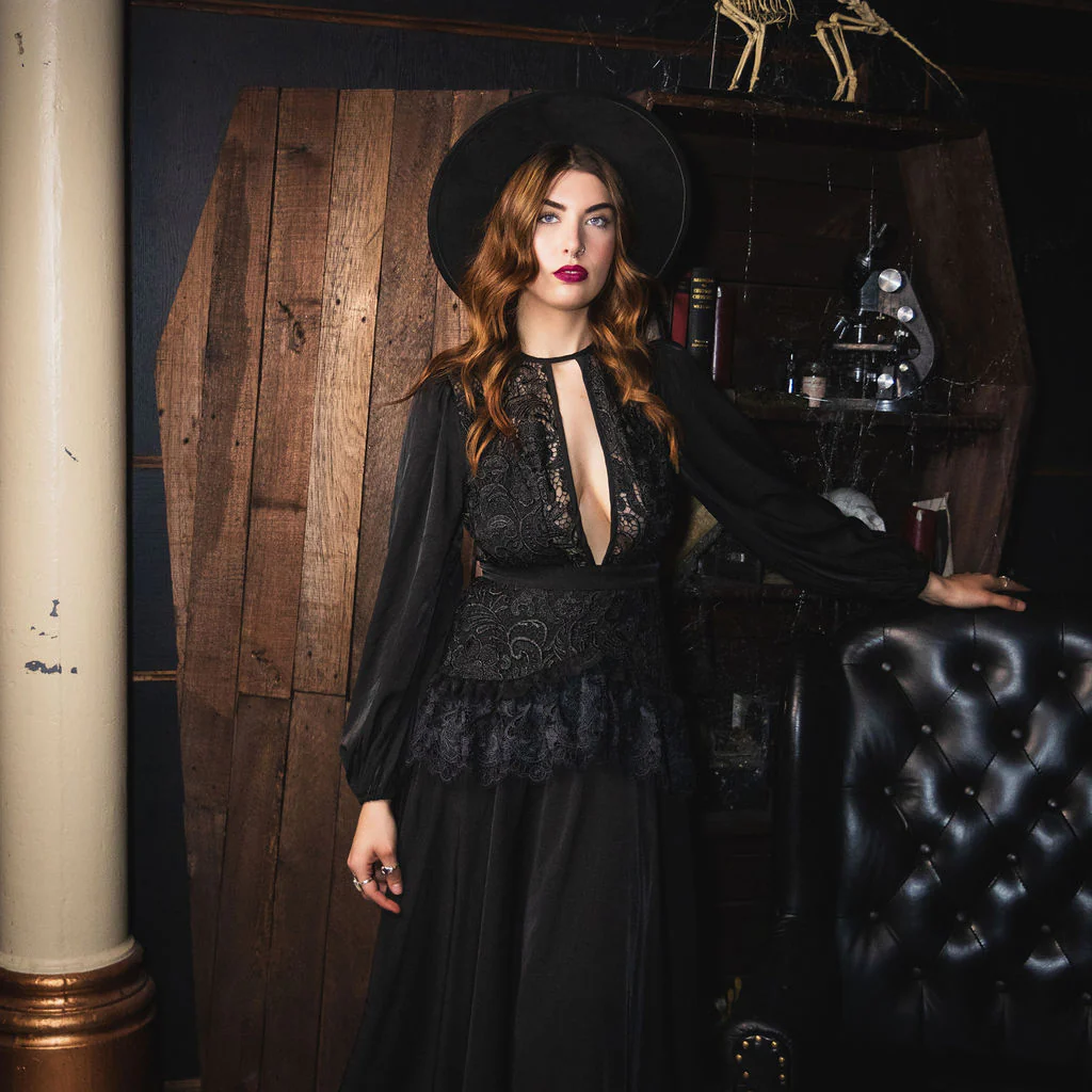 Lenore - Victorian Style Lace Maxi Dress - Image 10
