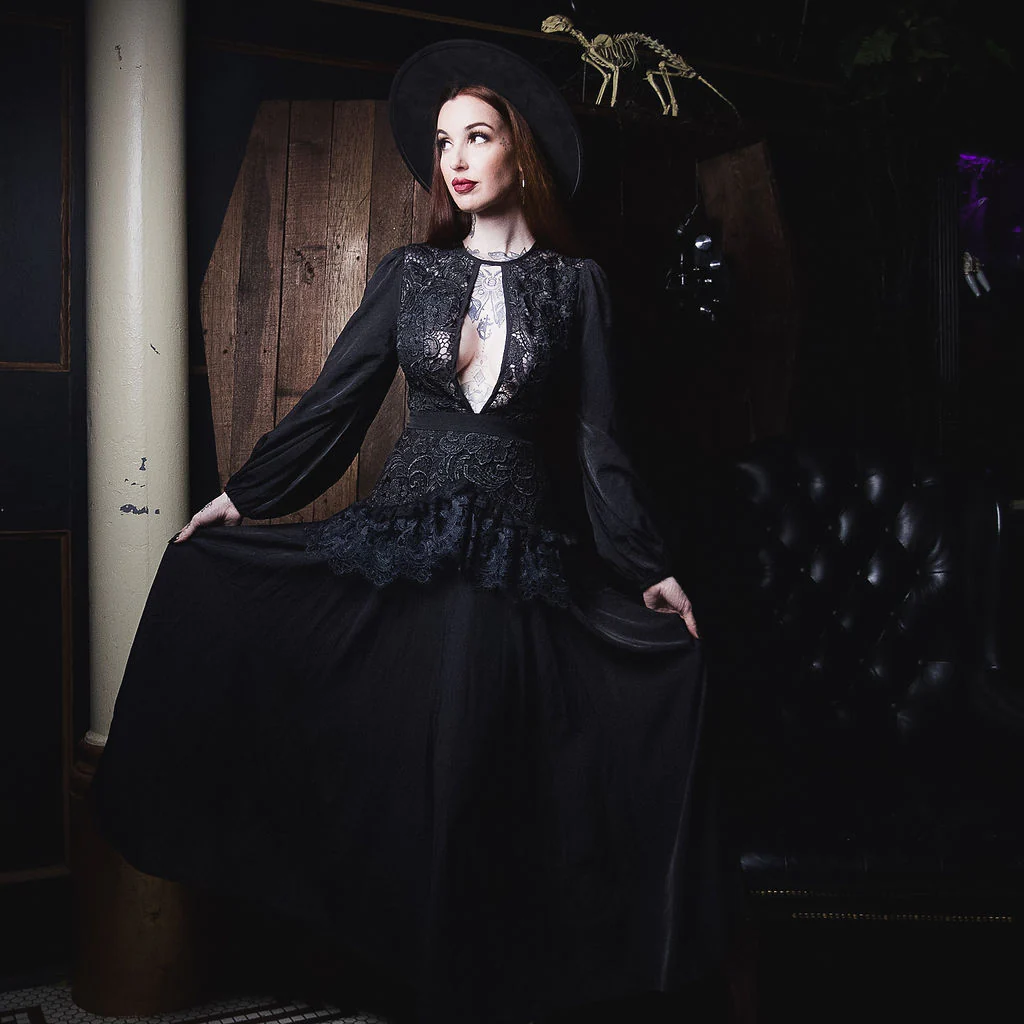 Lenore - Victorian Style Lace Maxi Dress - Image 5