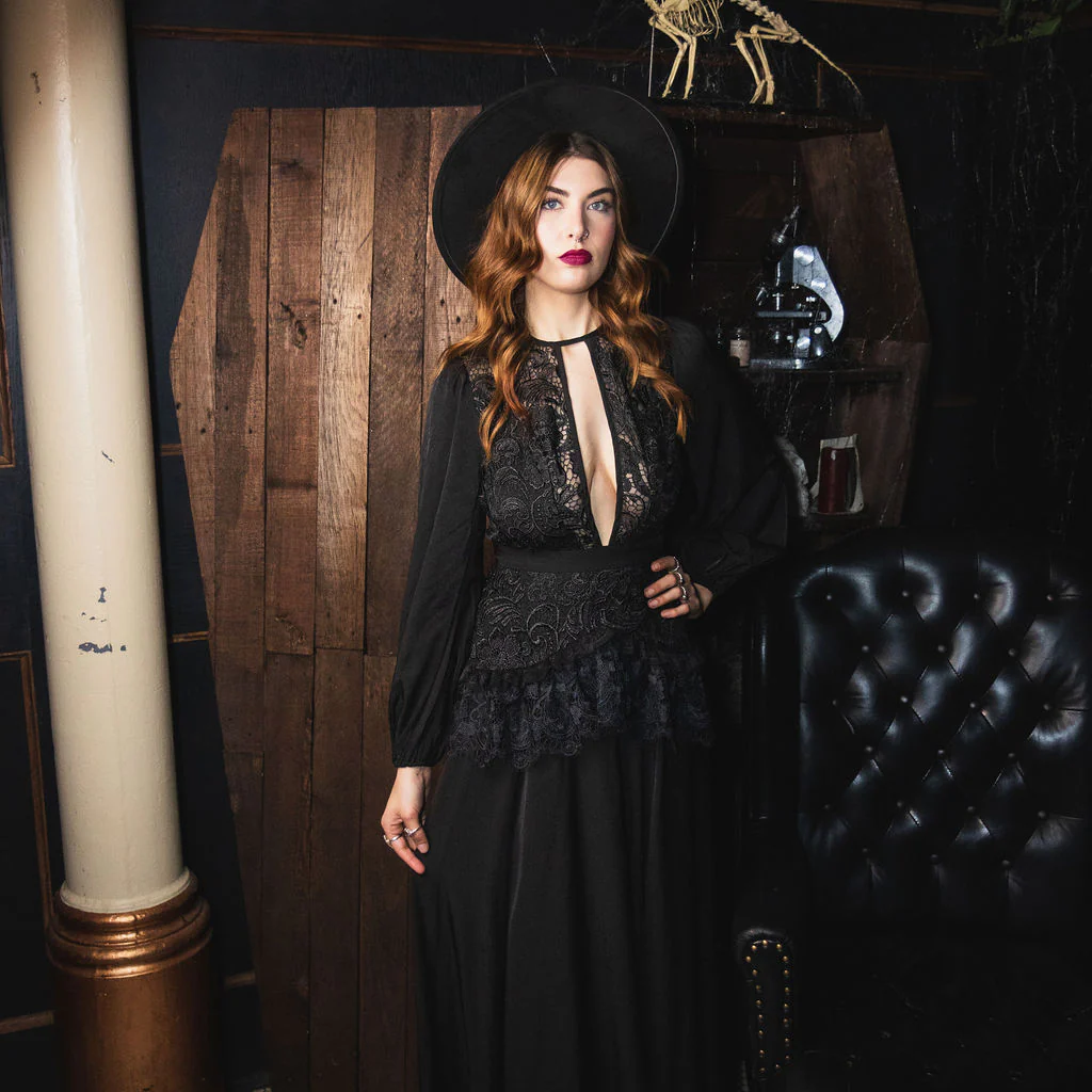 Lenore - Victorian Style Lace Maxi Dress - Image 7