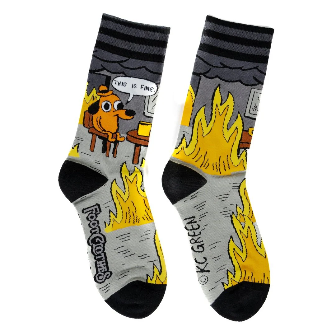 Metal This is Fine Crew Sock Pack | 2 Designs - Image 5