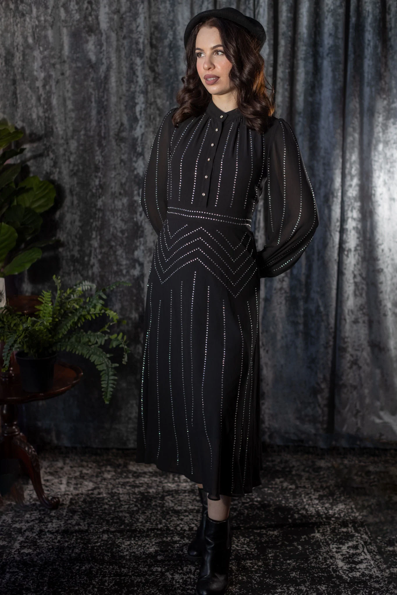 Millicent - Gothic Old Hollywood Glam Dress - Pre-Order