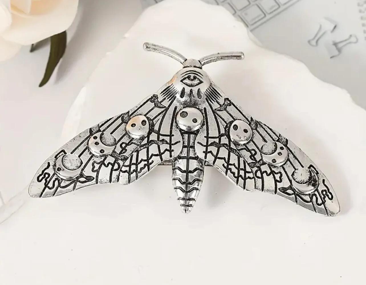 Moon Moth Hair clip - READY TO SHIP