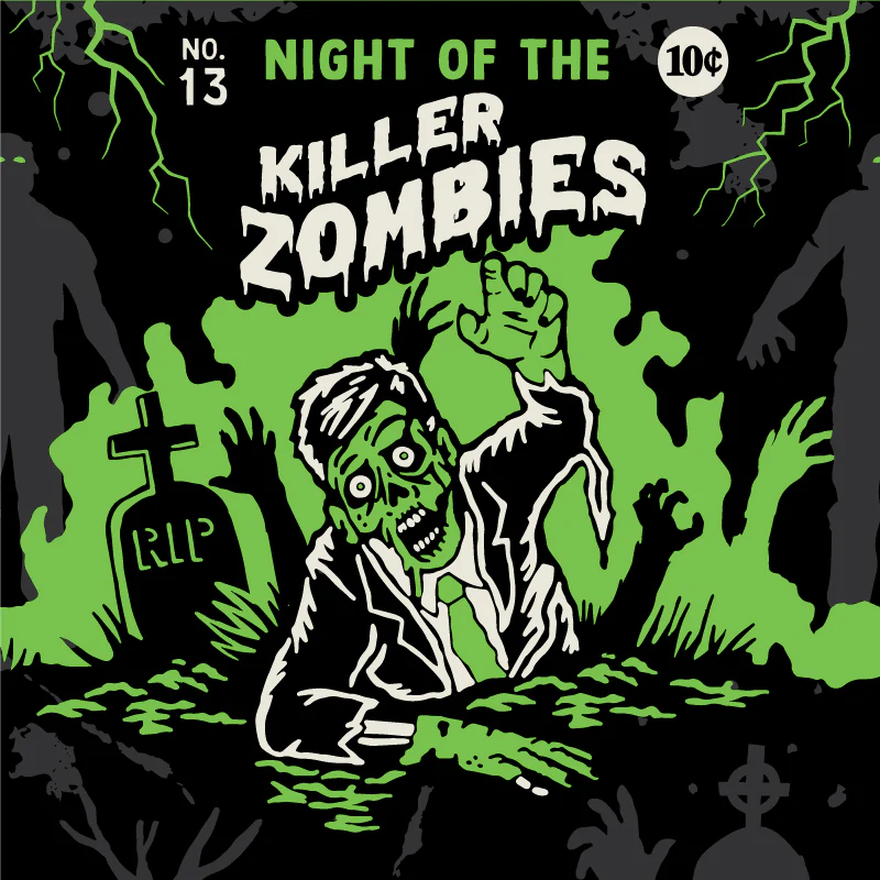 Night of the Killer Zombies Crew Socks - Image 7