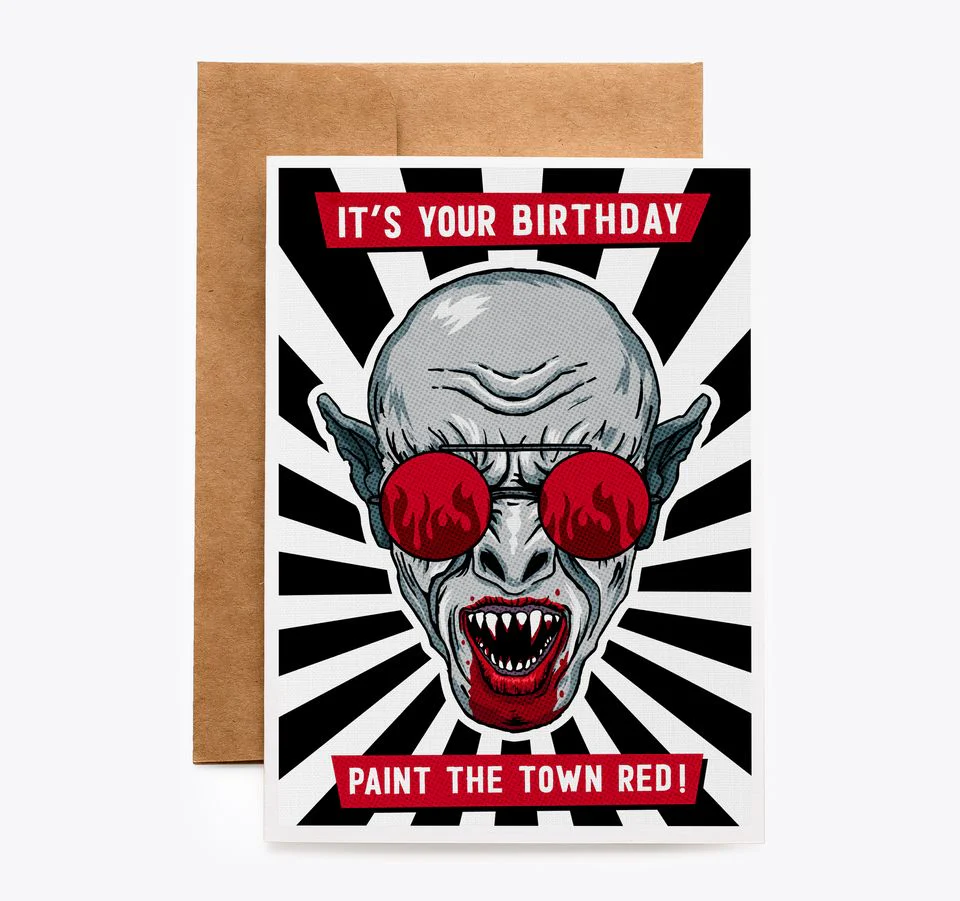 Nosferatu Fuego Birthday Card