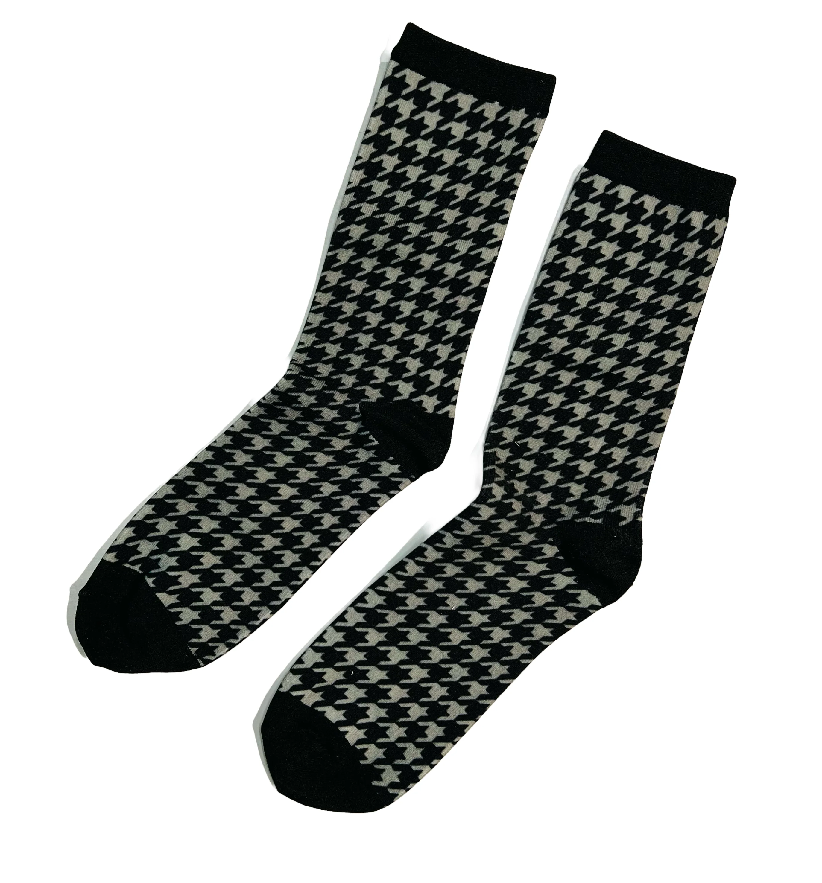 Novelty Socks - Black Houndstooth