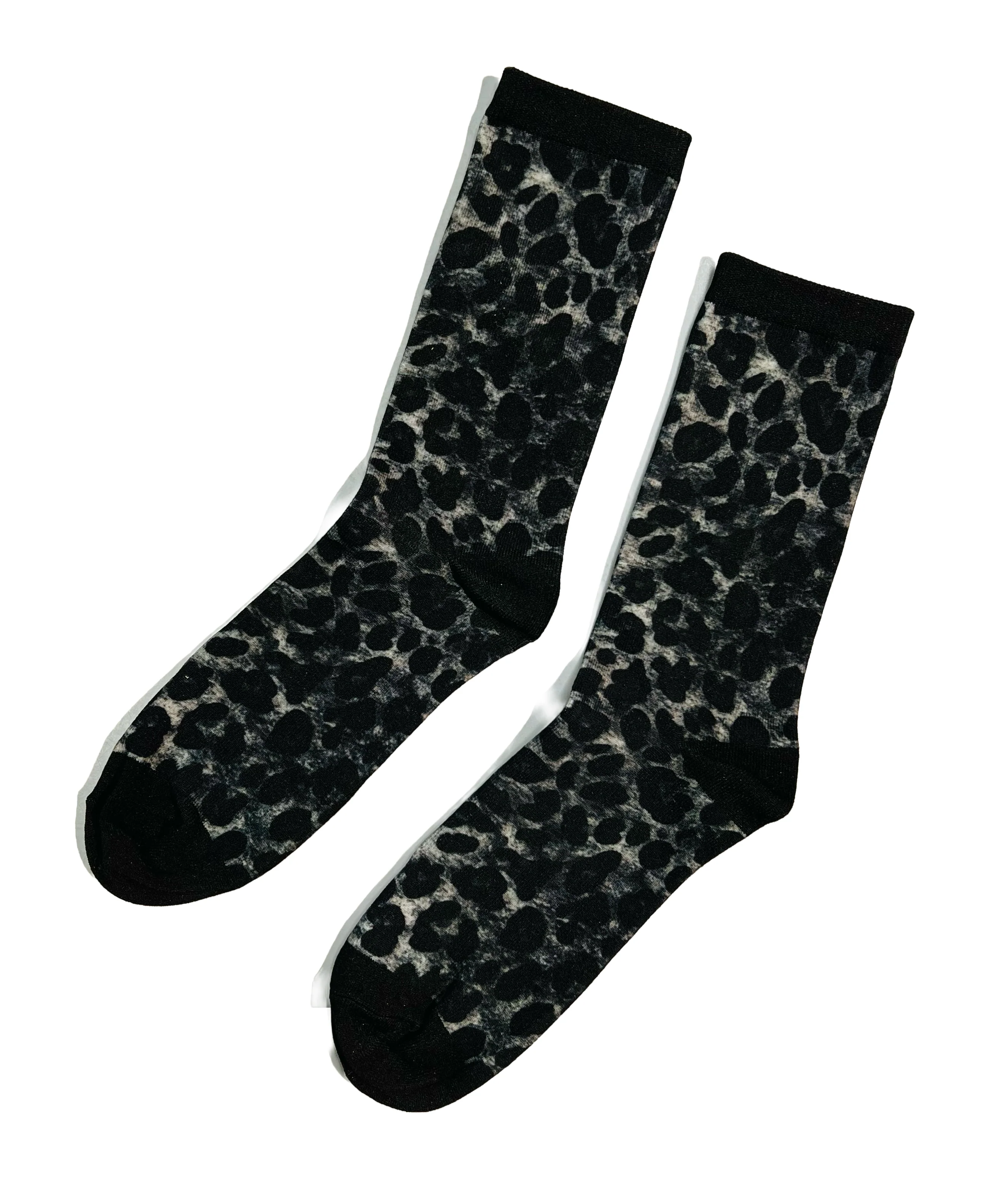 Novelty Socks - Black Leopard