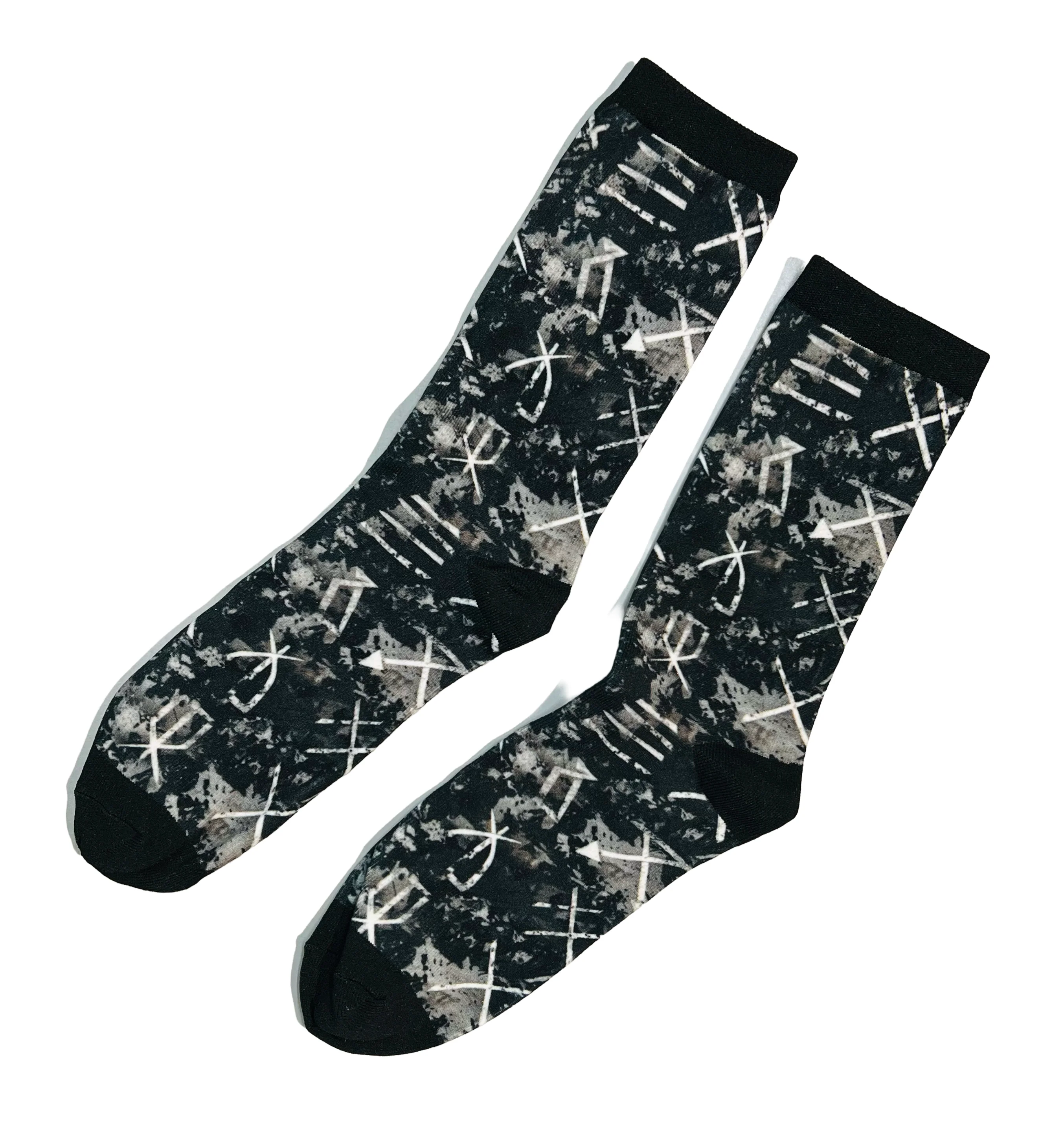 Novelty Socks - Distressed Runes