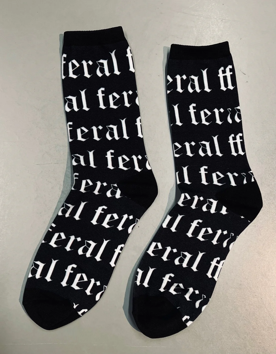 Novelty Socks - feral - Ready To Ship