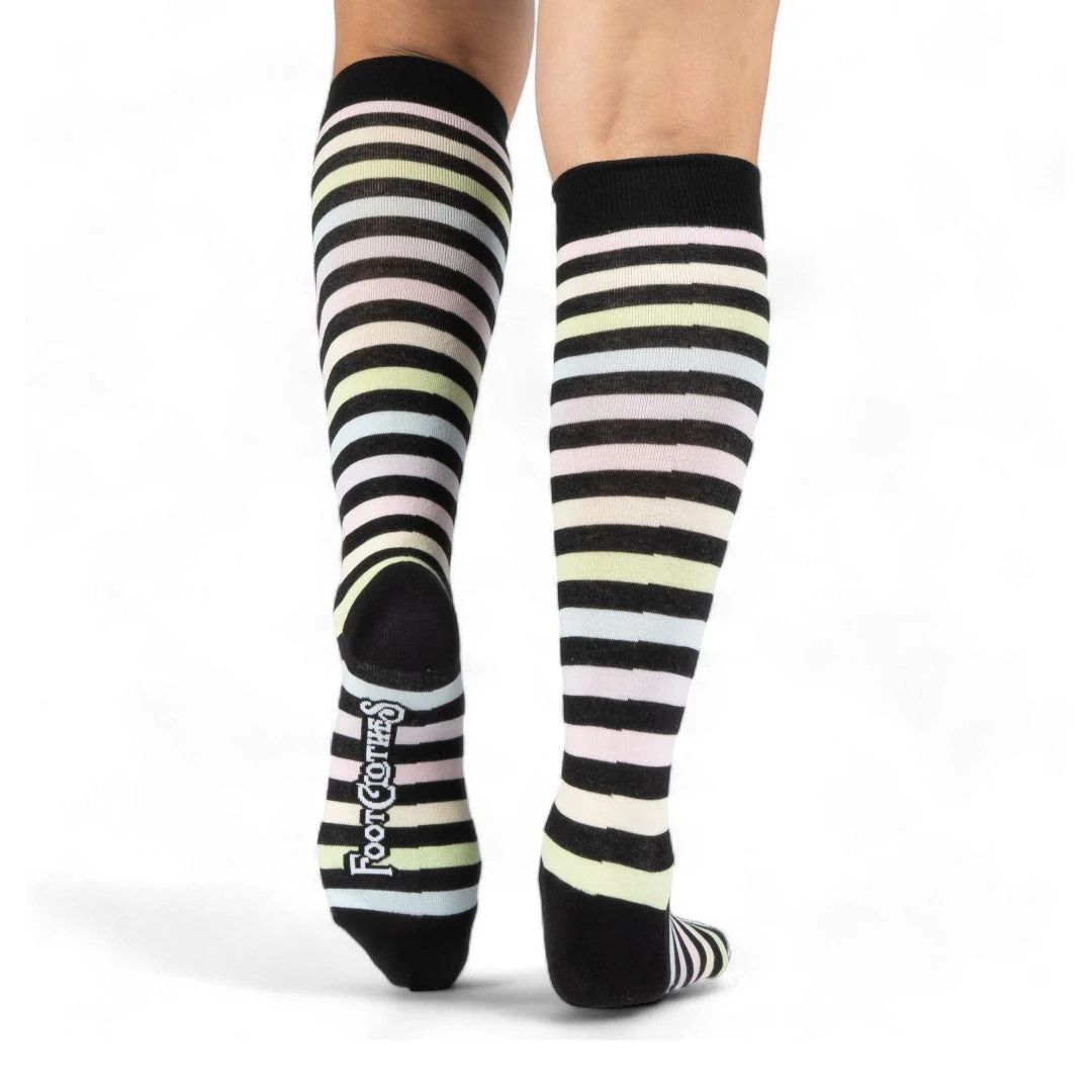 Pastel Rainbow Stripes Knee High Socks - Image 6