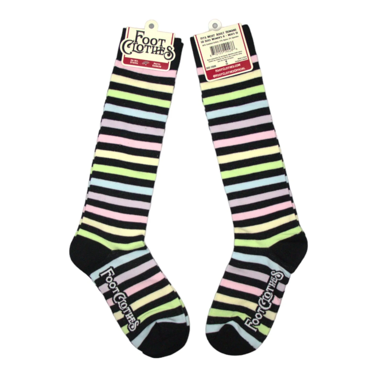 Pastel Rainbow Stripes Knee High Socks - Image 8