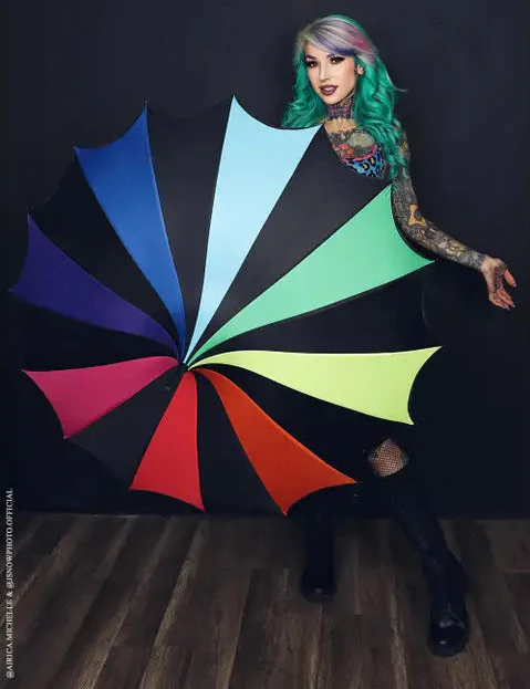 Rainbow Batwing Umbrella - READY TO SHIP