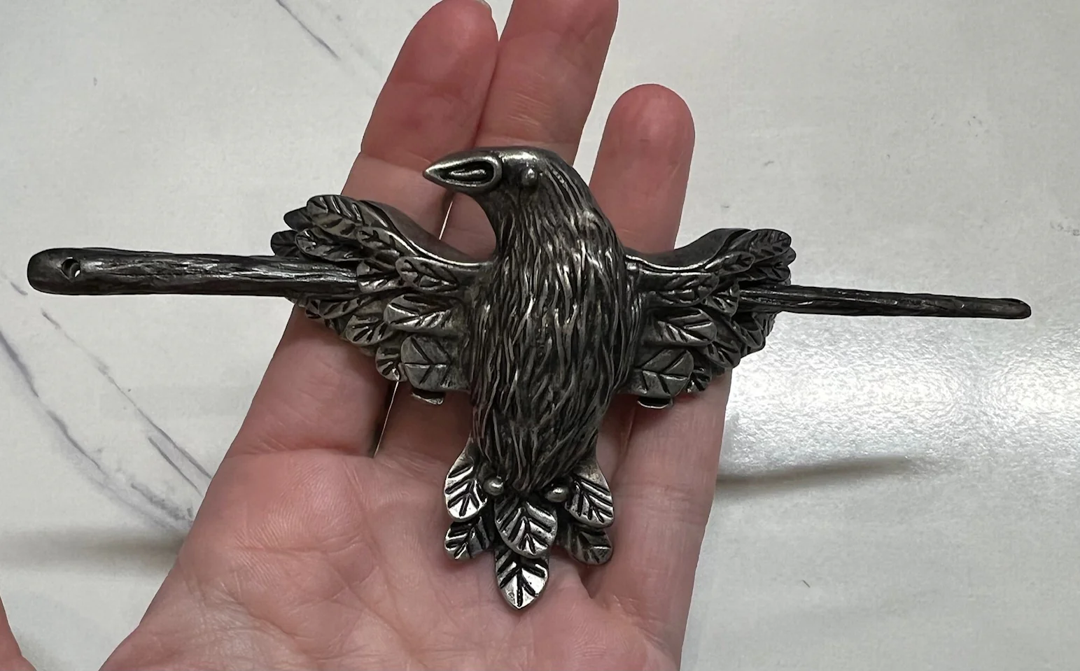 Raven Hair Pin - READY TO SHIP