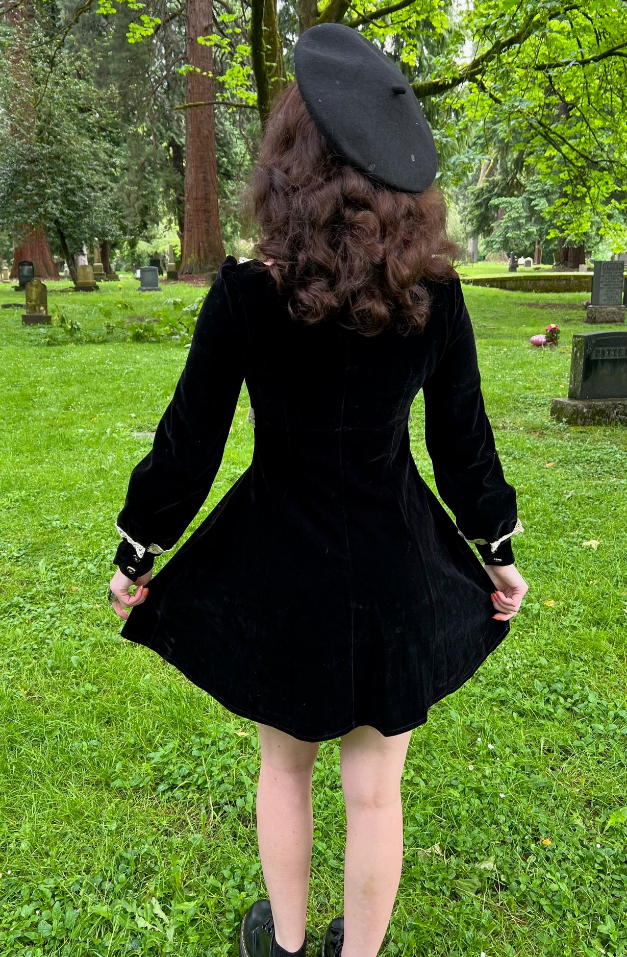 Sabrina - Luscious 60s style Velvet mini dress - READY TO SHIP - Image 6