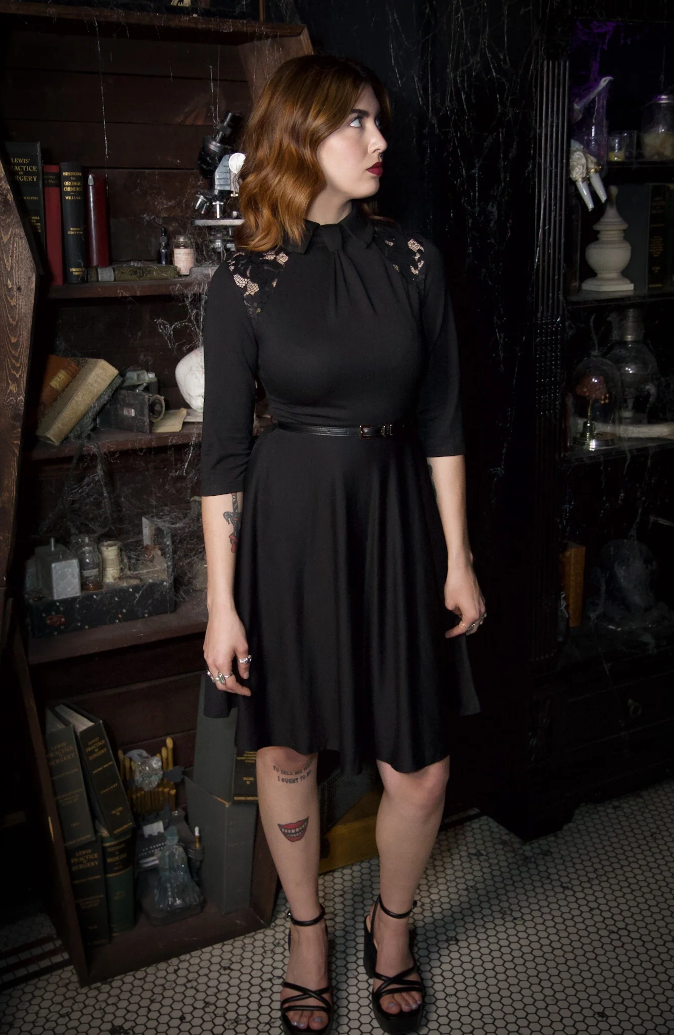 Shelley - Faux Tie Fit and Flare Dress - Image 4