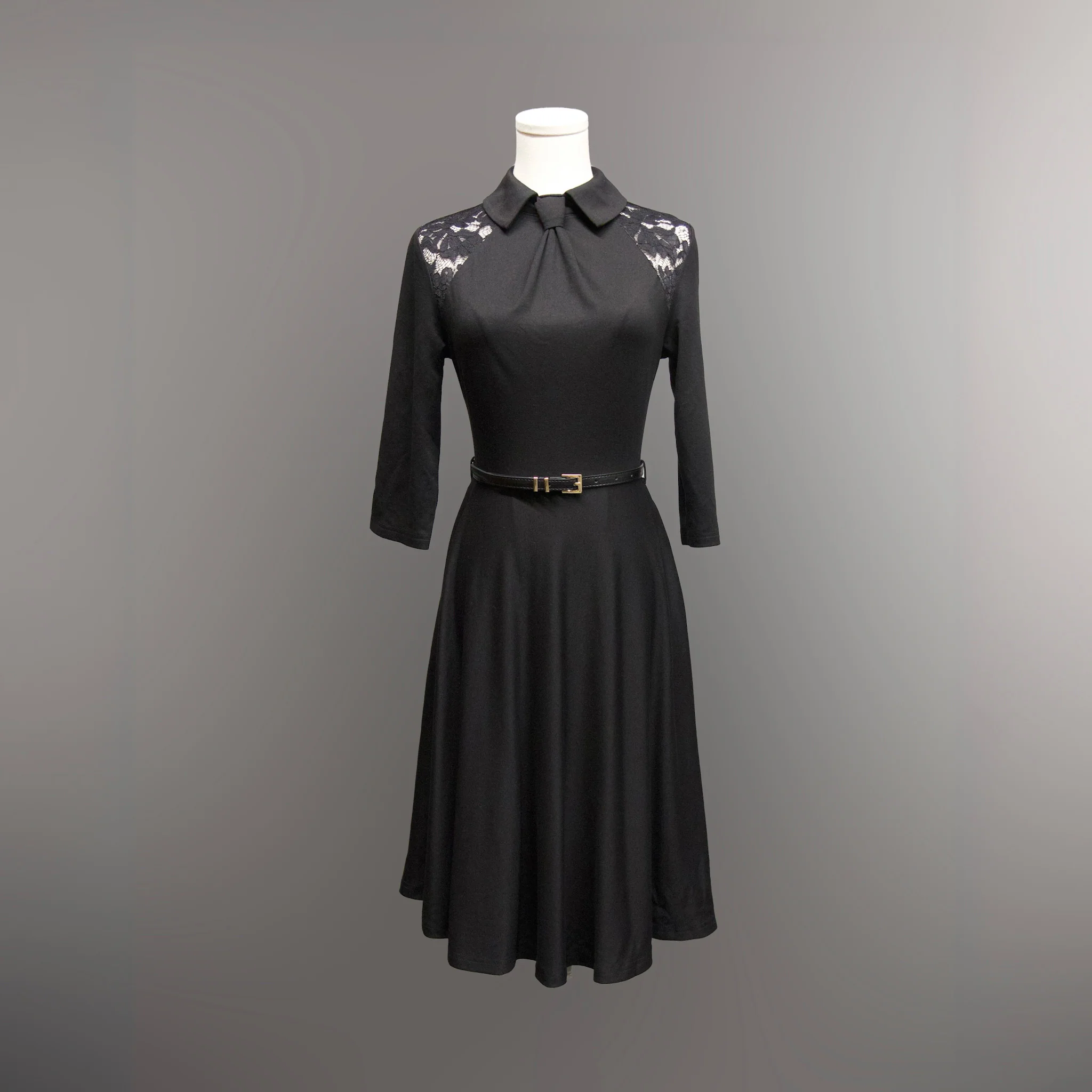 Shelley - Faux Tie Fit and Flare Dress - Image 5