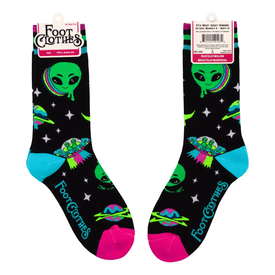 Spaced Out Alien Crew Socks - Image 17