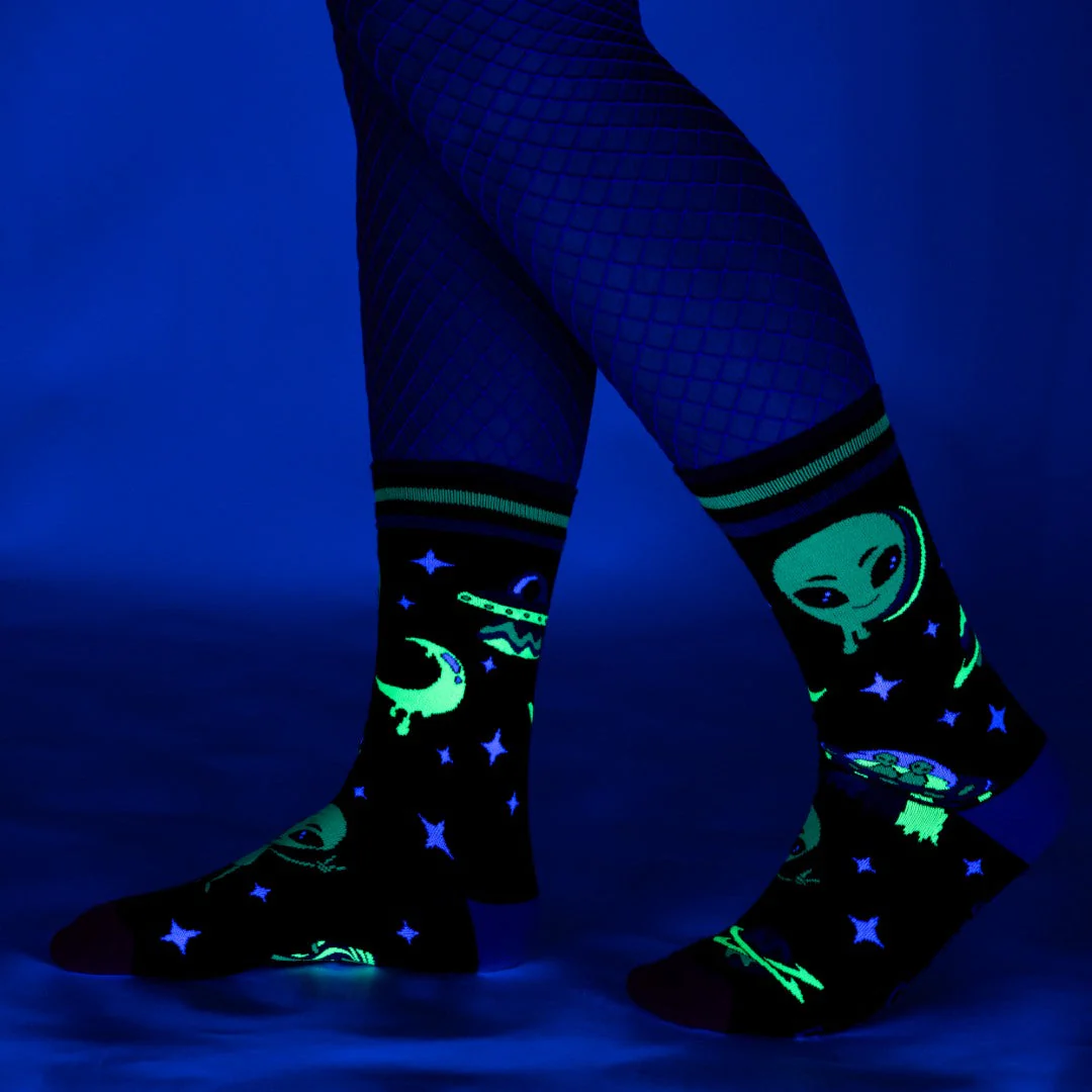 Spaced Out Alien Crew Socks - Image 2