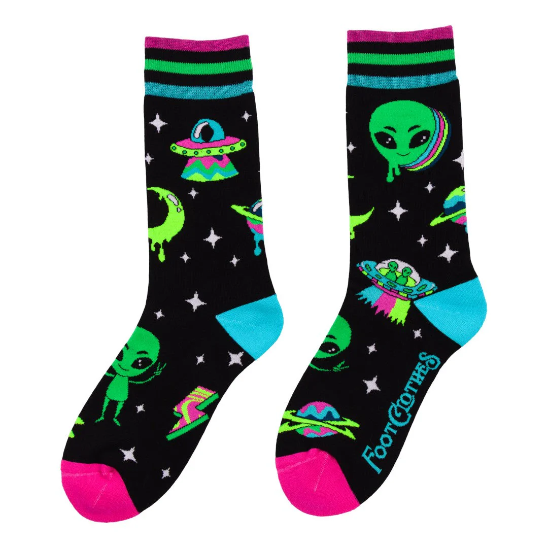 Spaced Out Alien Crew Socks - Image 4