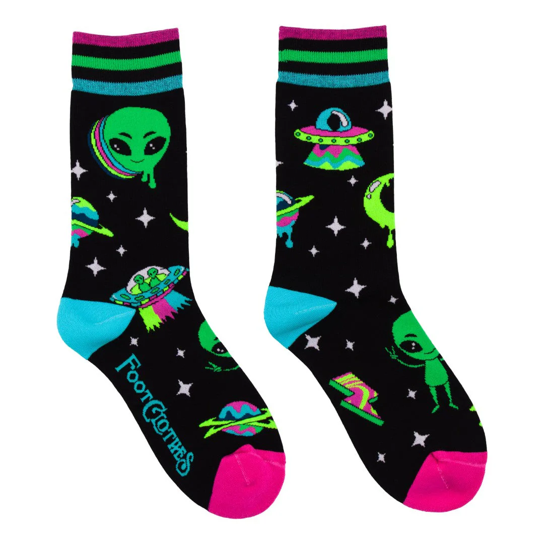 Spaced Out Alien Crew Socks - Image 6