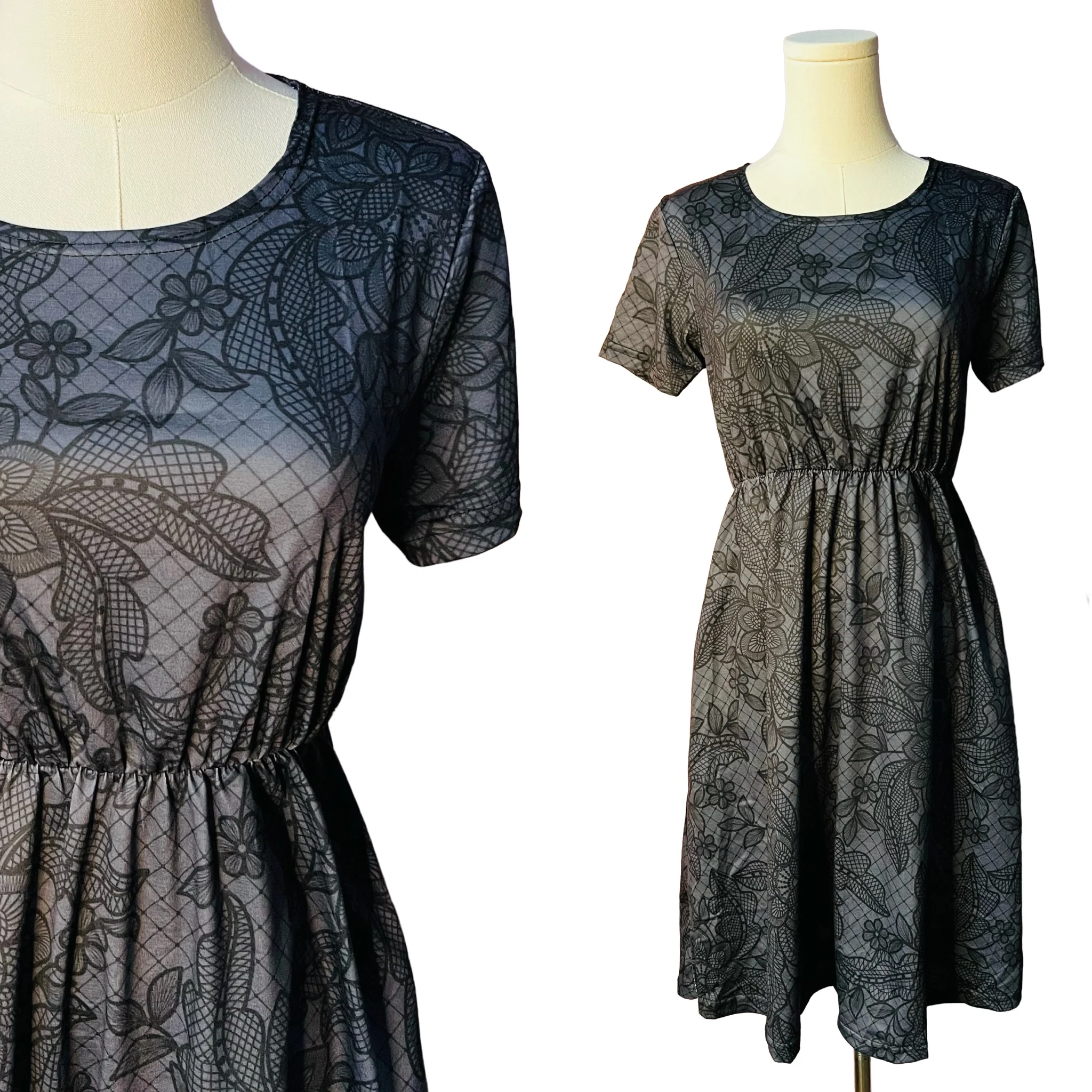 T-shirt Dress - Floral Lace