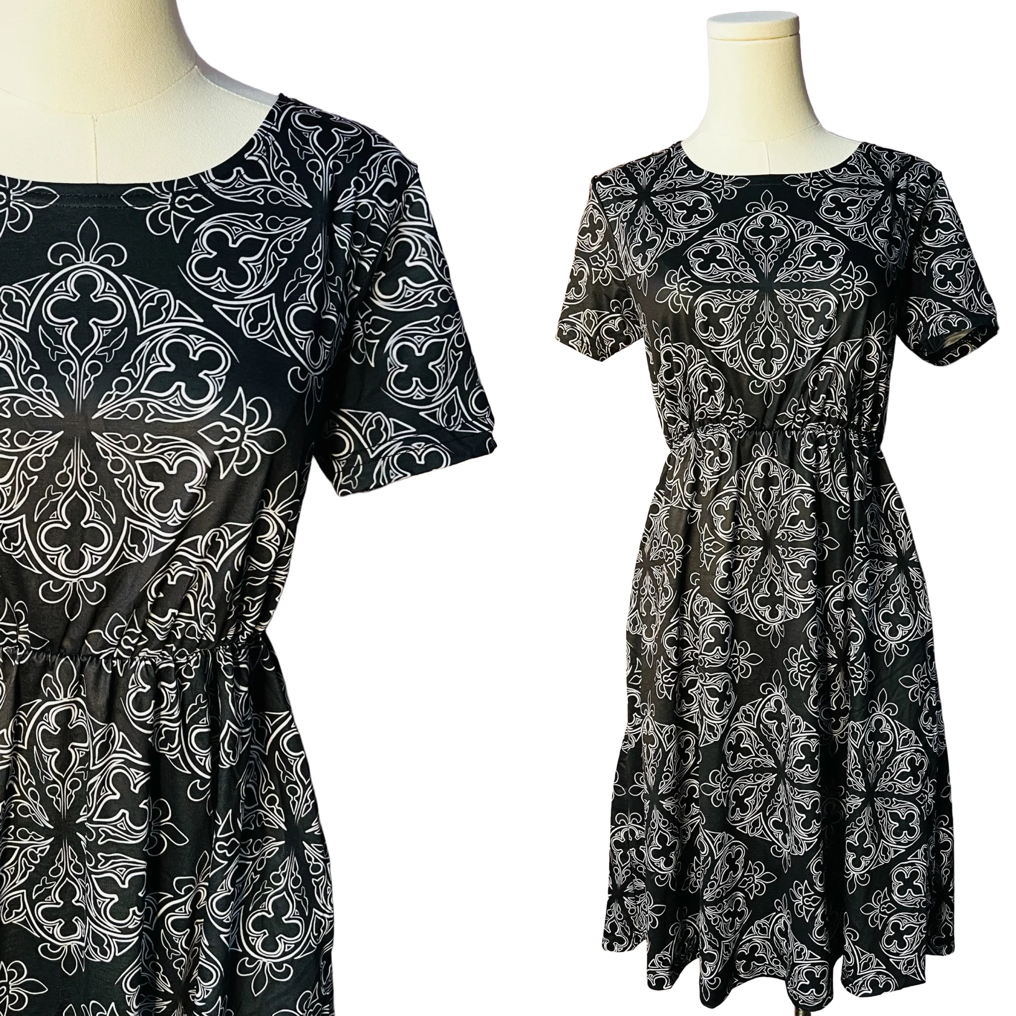 T-shirt Dress - Gothic Ornaments