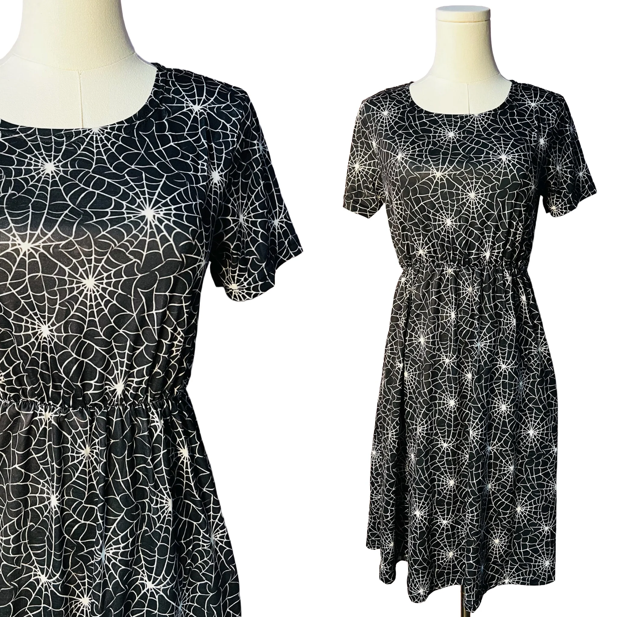 T-shirt Dress - Spider Webs