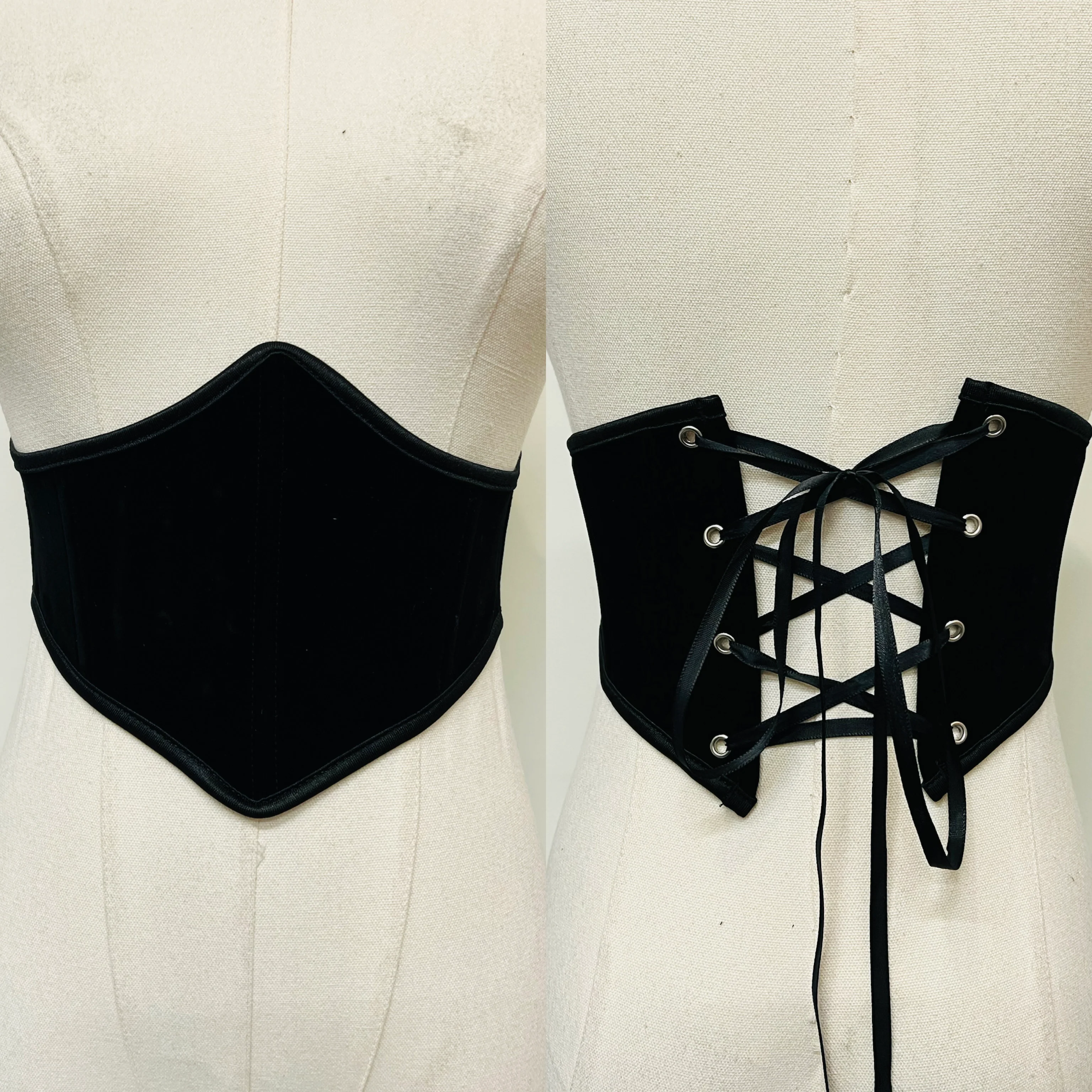 The Morrigan REVERSIBLE corset belt - Velvet - Ready to ship