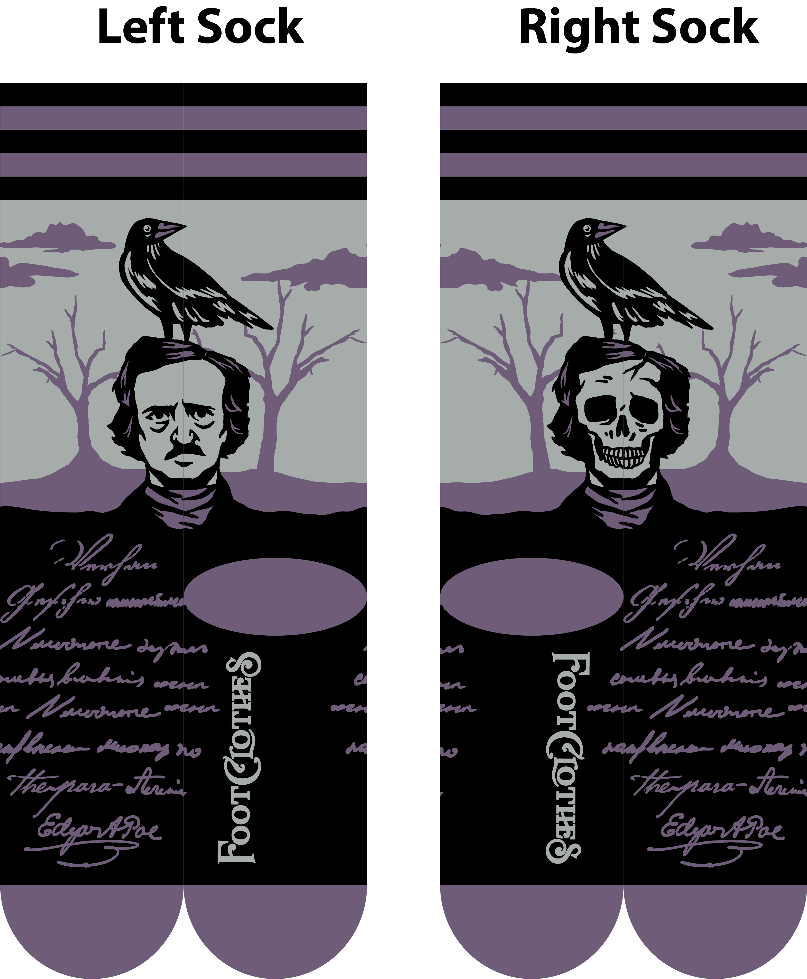 The Raven Poe Crew Socks - Image 9