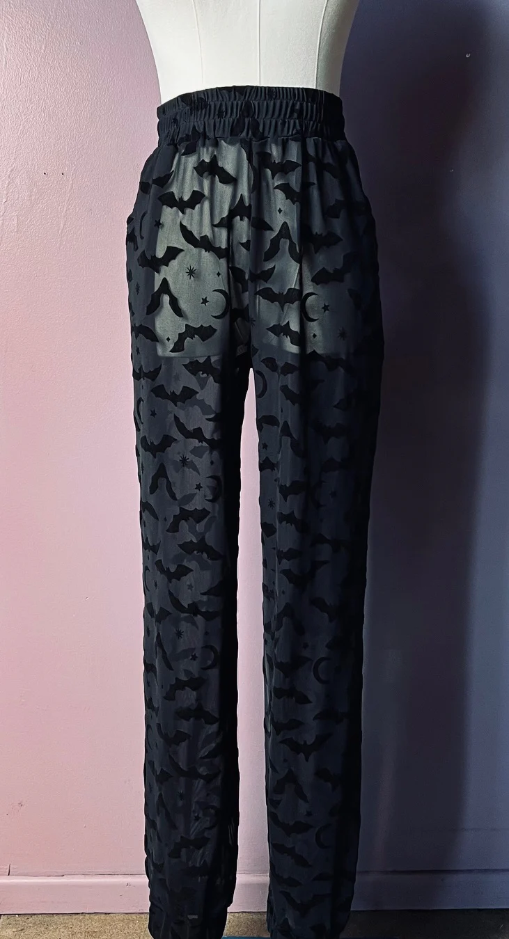 The SINFUL Track Suit Set - BATS - Sheer Velvet Flocked Bat Track Jacket & Jogger Set - PRE-ORDER - Image 9