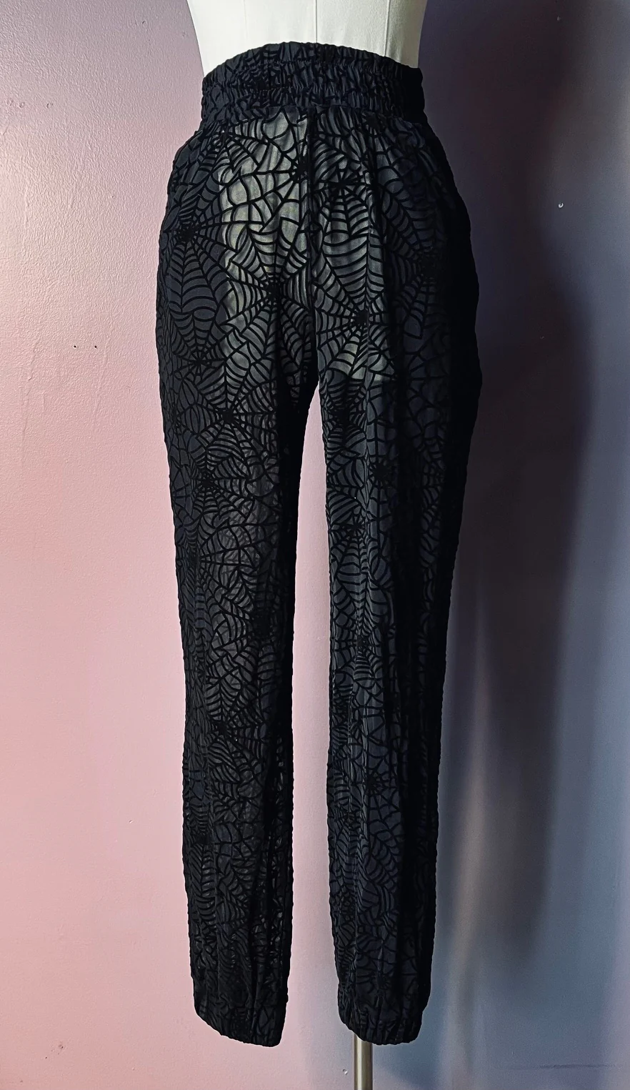 The SINFUL Track Suit Set - WEBS - Sheer Velvet Flocked Web Track Jacket & Jogger Set - PRE-ORDER - Image 9