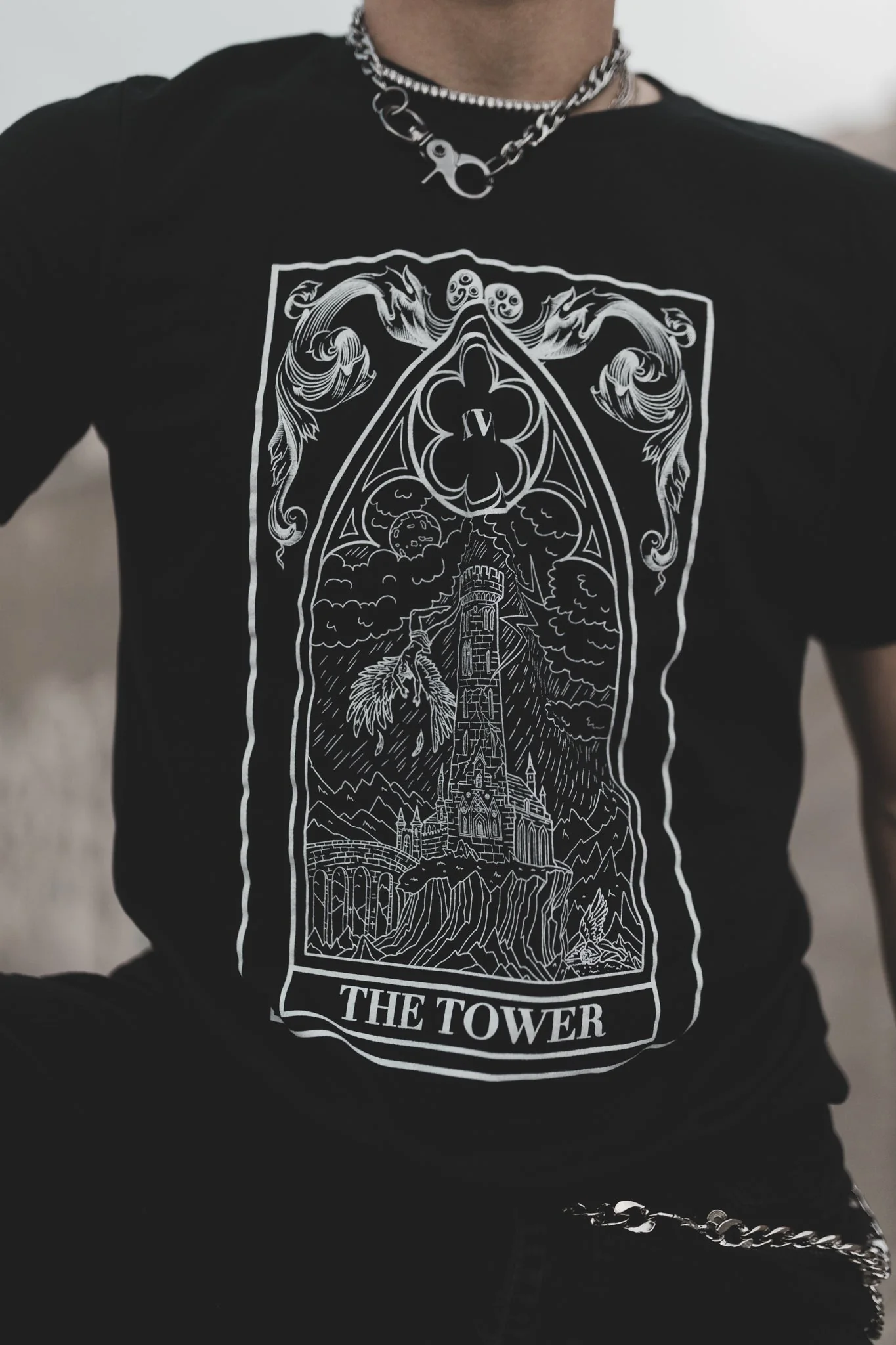 The Tower Tarot Tee - Image 4