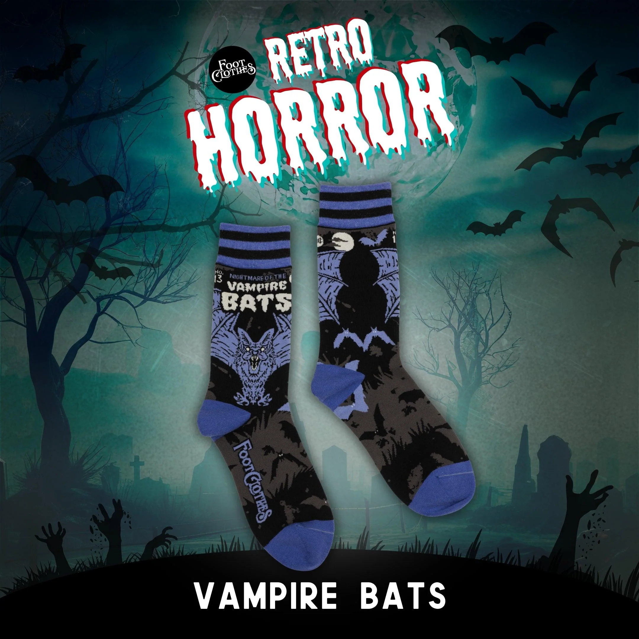 Vampire Bats Crew Socks - Image 12