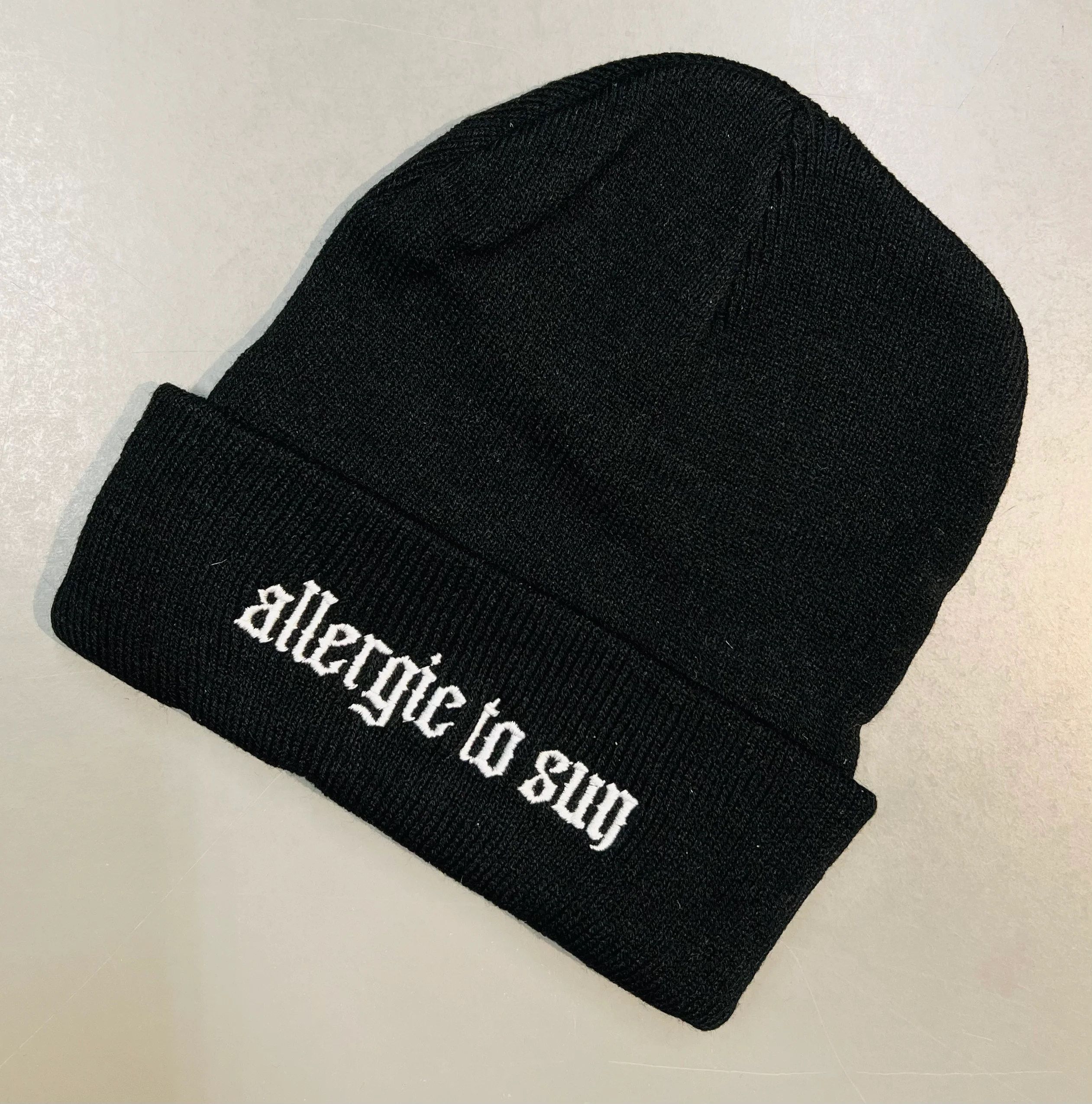 Vegan Beanie - allergic to sun- READY TO SHIP