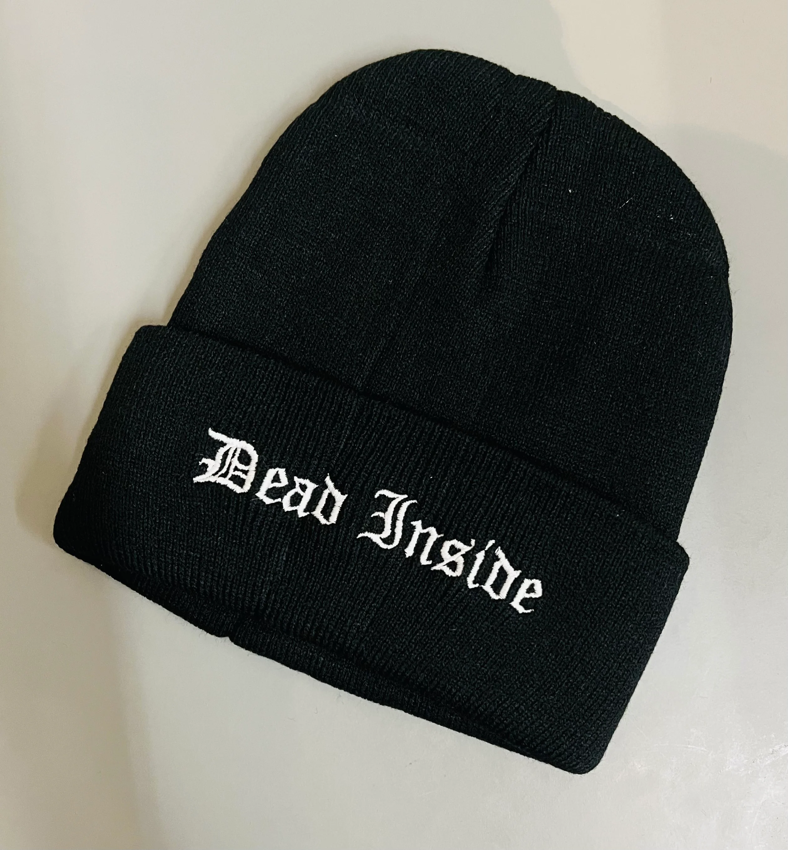 Vegan Beanie - Dead Inside - READY TO SHIP