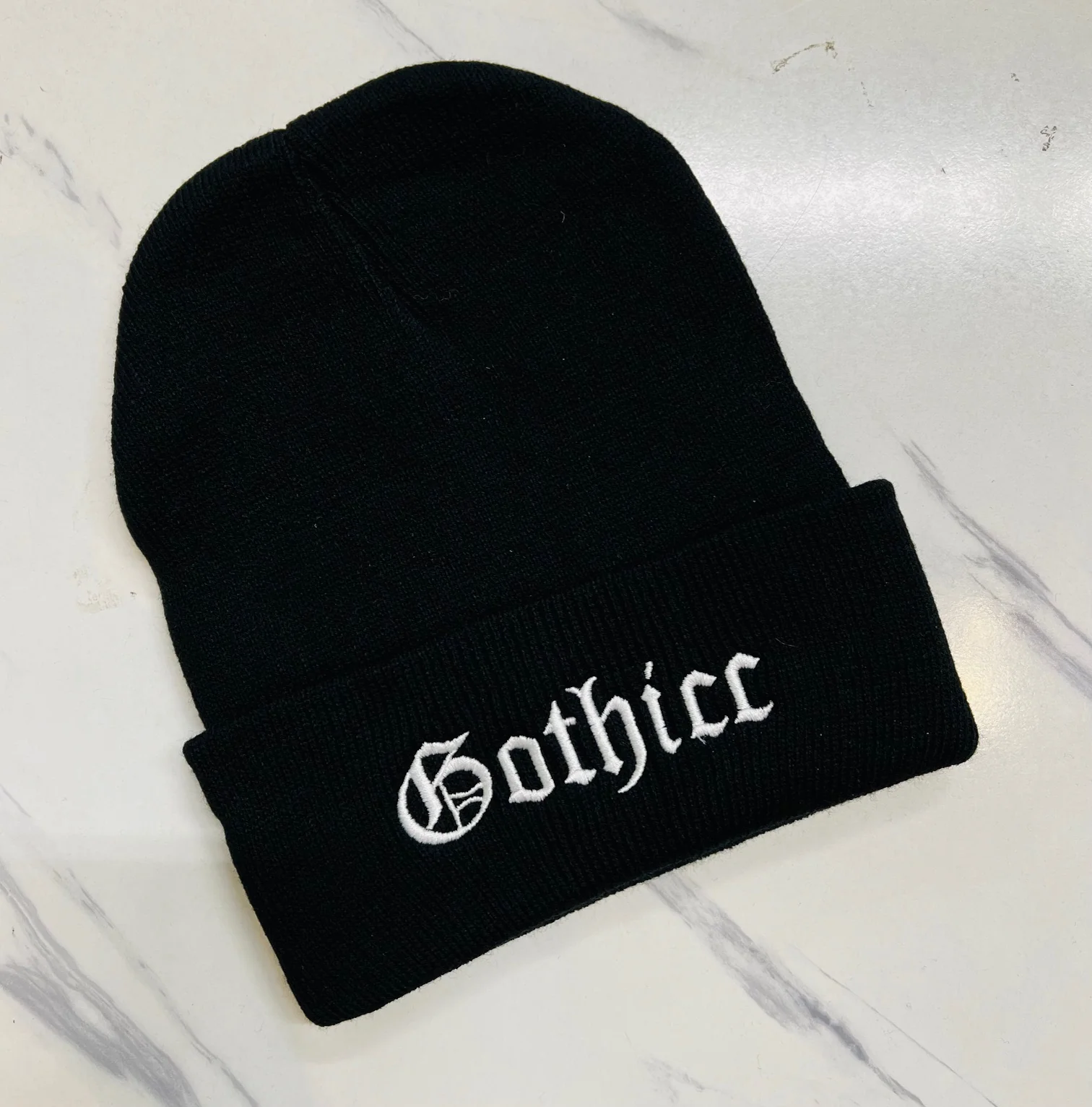 Vegan Beanie - Gothicc - READY TO SHIP