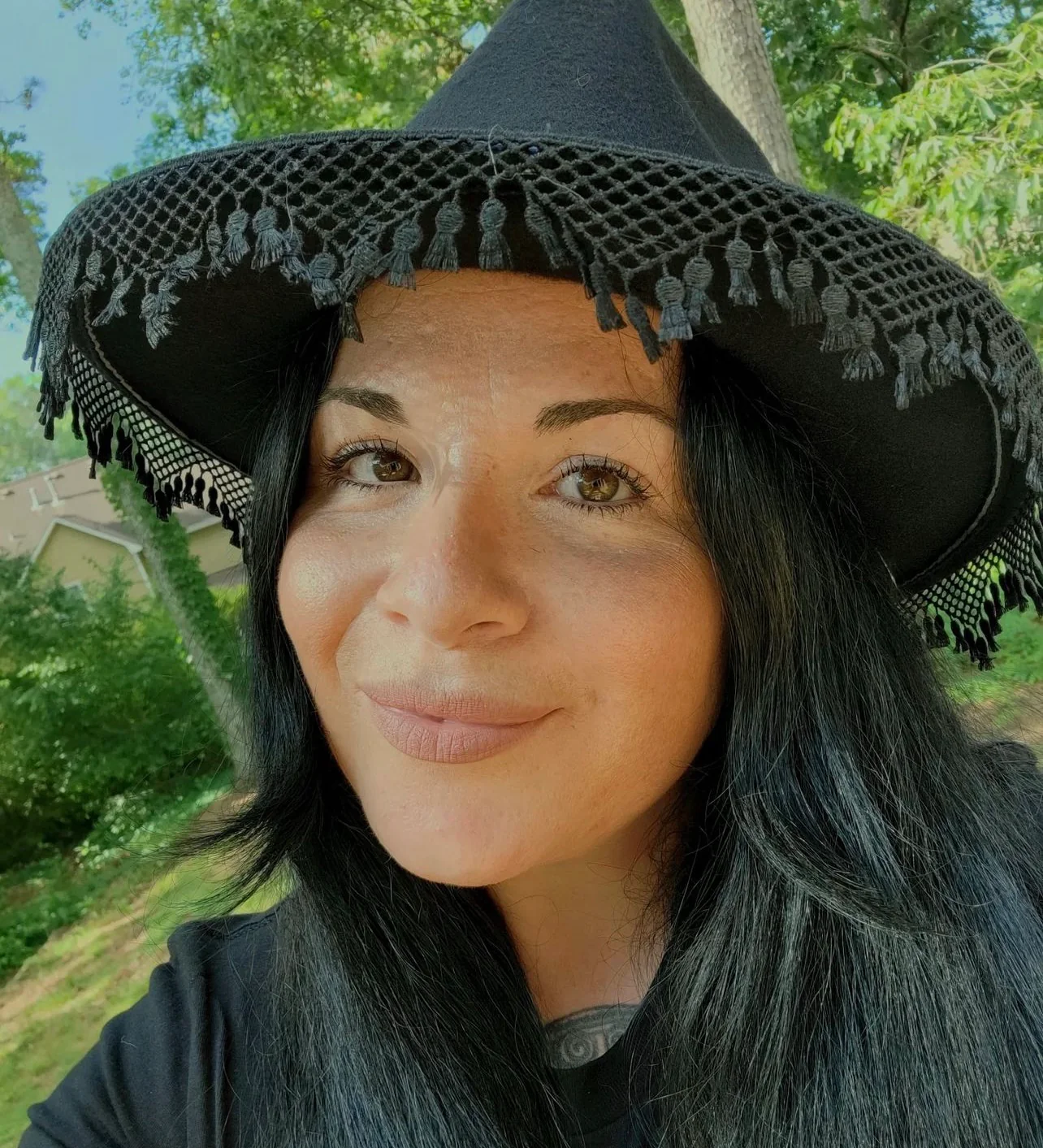 Vegan Felt Hat - Mourning Collection - Fishnet - Image 3