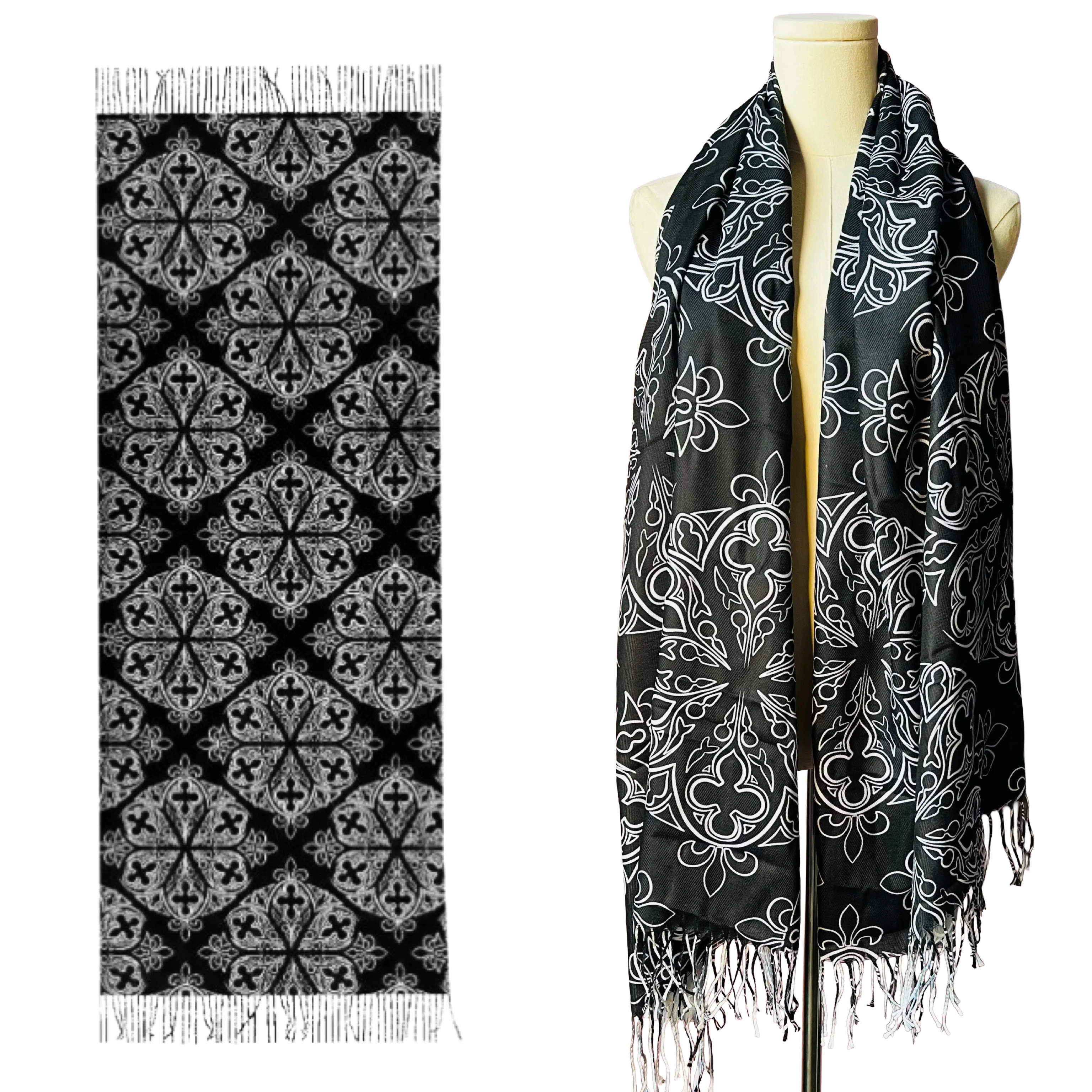 Vegan Scarf - Gothic Ornaments