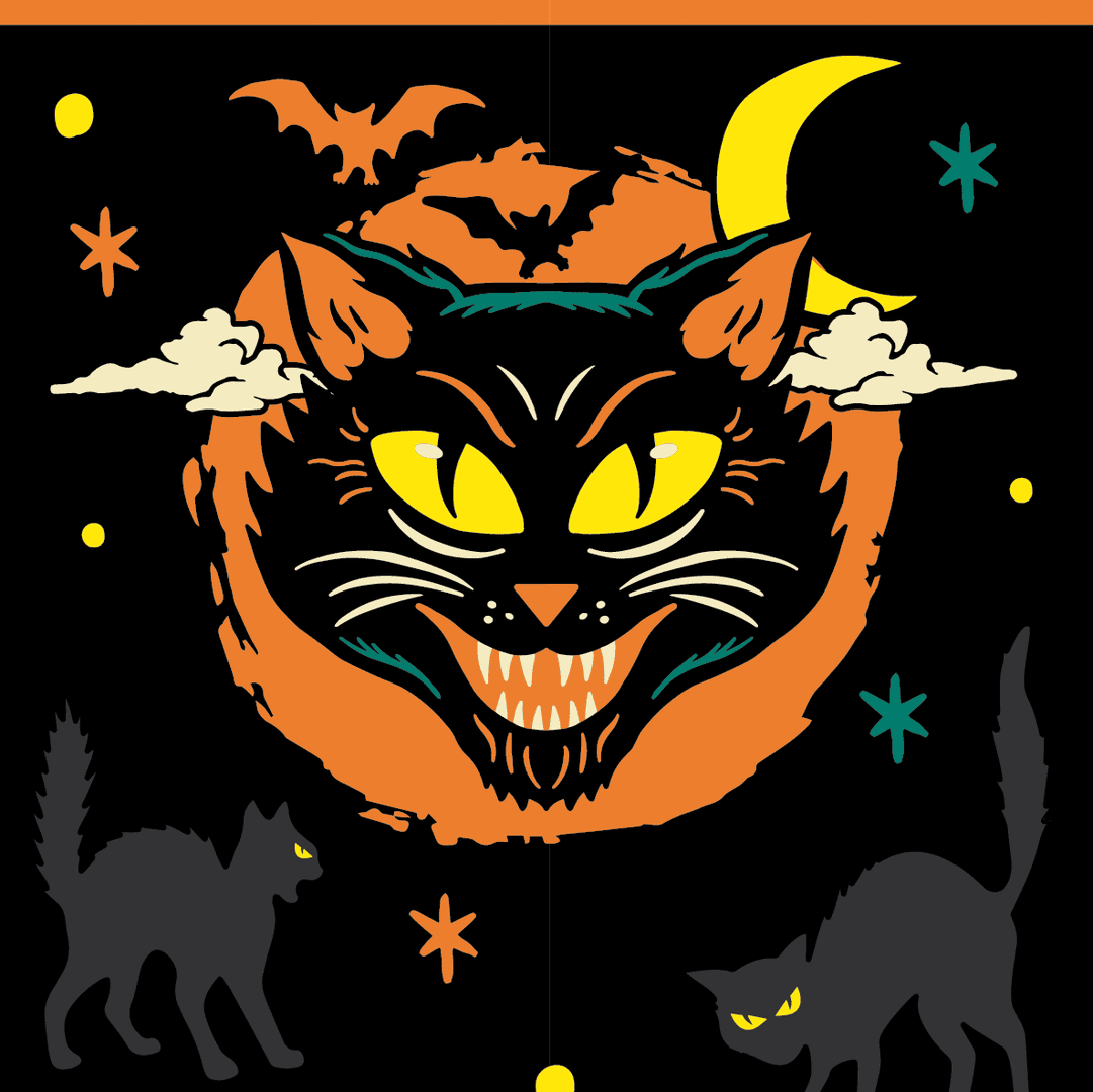 Vintage Black Cat Crew Socks - Image 9