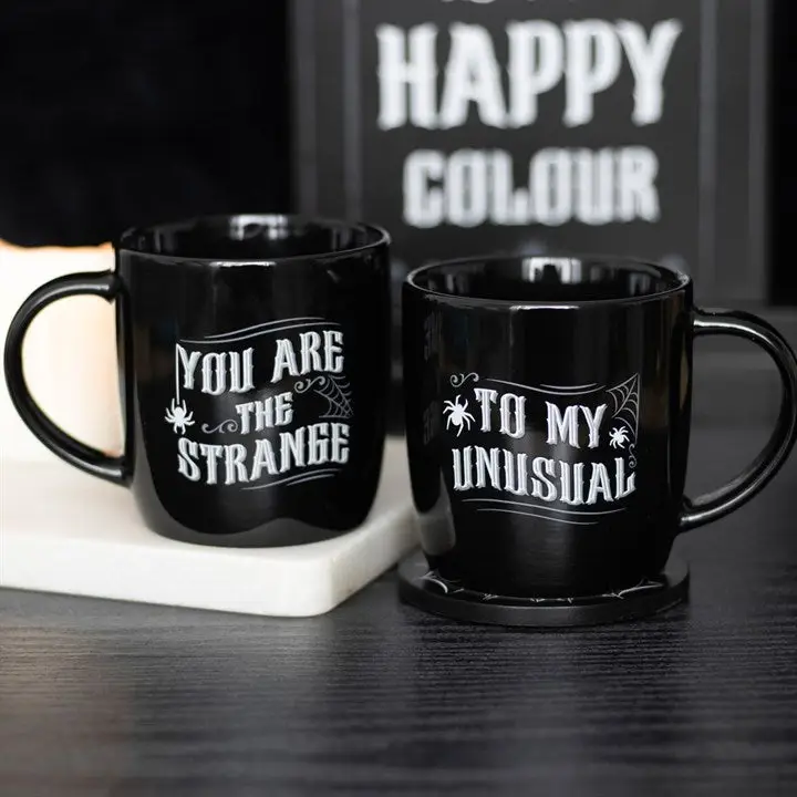 You are the strange to my unusual - couples Mug Set - READY TO SHIP